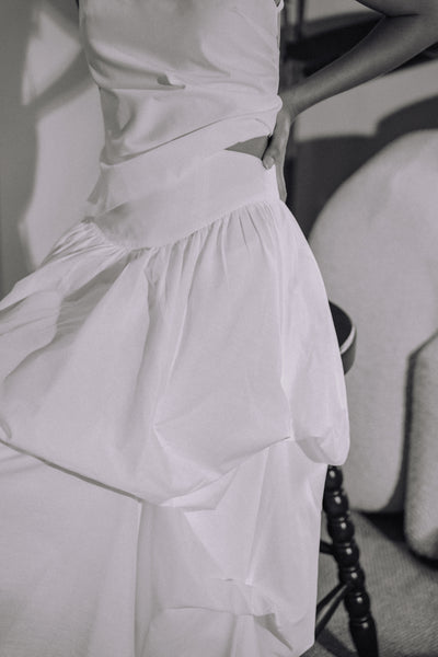 Ivory Drop Waist Skirt