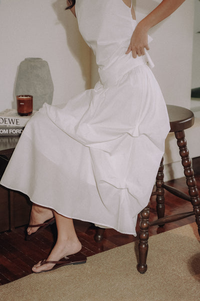 Ivory Drop Waist Skirt