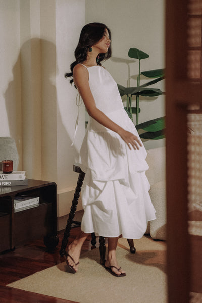 Ivory Drop Waist Skirt