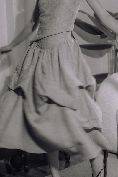 Denim Drop Waist Skirt