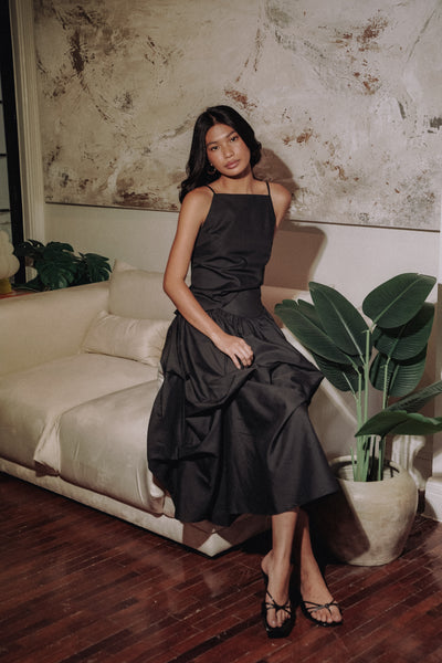 Black Drop Waist Skirt