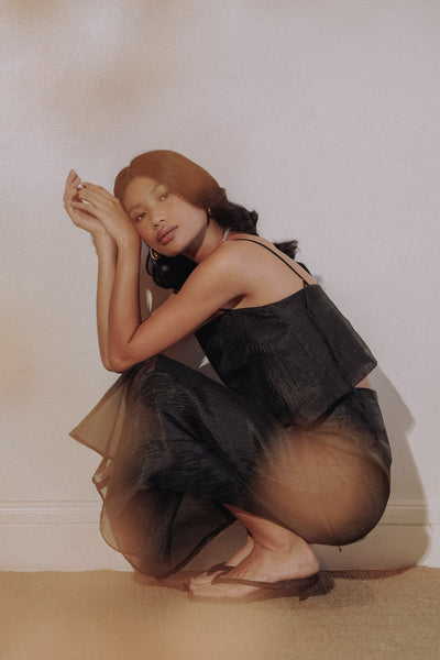 Black Organza Top