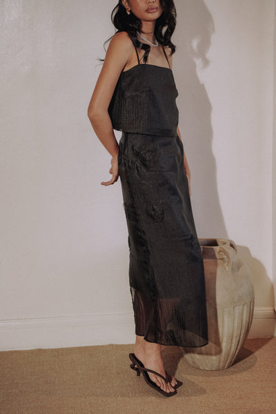 Black Organza Top