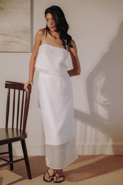 Ivory Organza Top