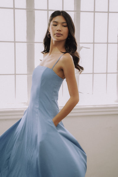 Pale Blue Tulip Dress