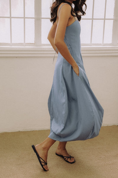 Pale Blue Tulip Dress