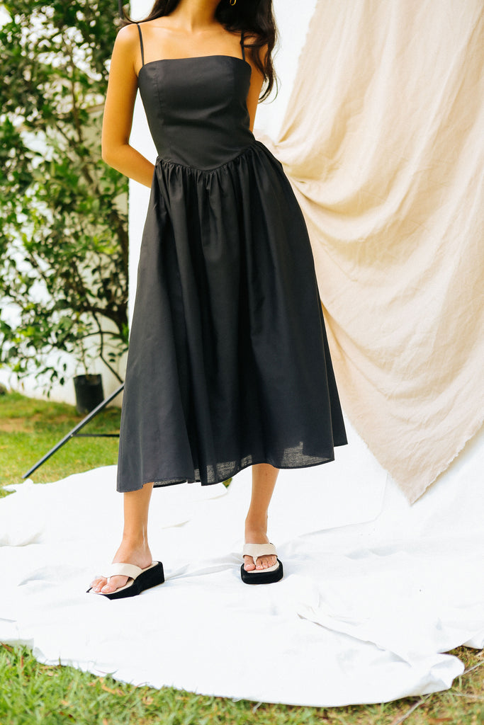 Black Drop Waist Dress caca Black Drop Waist Dress caca